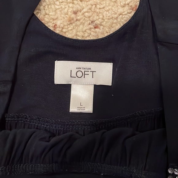 Loft Knit Navy Blue Knit Dress with Jewel Details - Picture 6 of 7